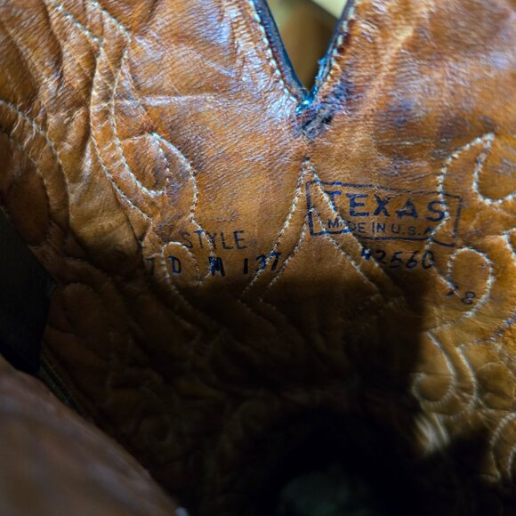 TEXAS IMPERIAL M137  ( 7 D ) Vintage Women's 2-Tone Leather Pointed Cowb… - Picture 15 of 15